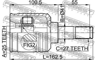 ШРУС внутренний левый FEBEST 2211NS27LH
