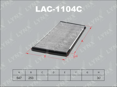 Фильтр салона угольный LYNXauto LAC1104C