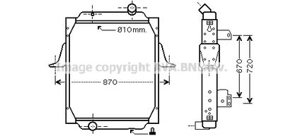 Радиатор охлаждения с рамкой KALE 350170