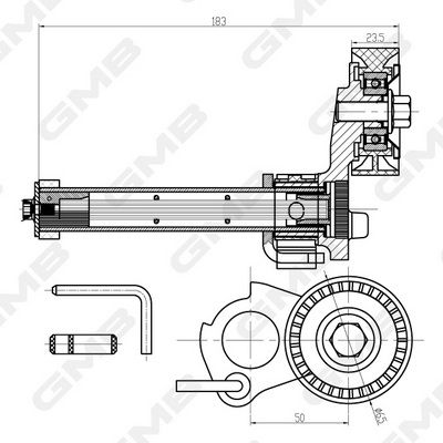 Ролик натяжителя ремня ГРМ в сборе BRAVE BRTN133