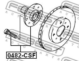 Ступица передняя FEBEST 0482CSF