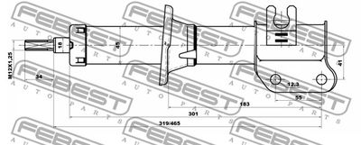 Амортизатор передний правый FEBEST 10667899FR