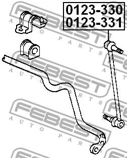 Тяга стабилизатора переднего левая FEBEST 0123331