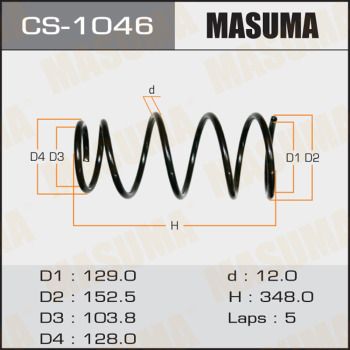 Пружина передняя Masuma CS1046