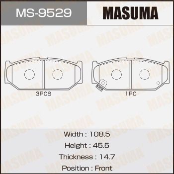 Колодки тормозные дисковые Masuma MS9529