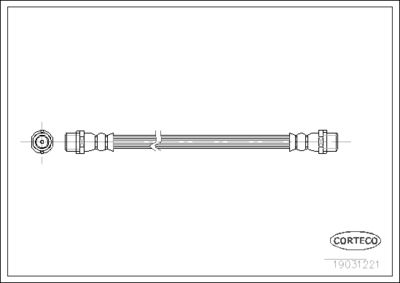 Шланг тормозной CORTECO 19031221