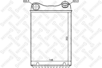 Радиатор отопителя STELLOX 1035165SX