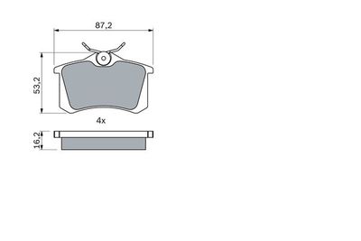 Колодки тормозные дисковые BOSCH 0986494387
