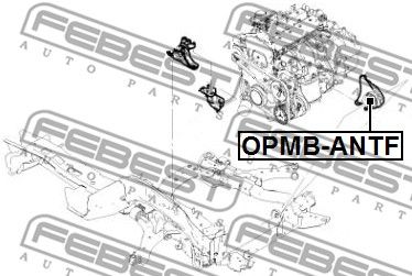 Сайлентблок передней подушки двигателя FEBEST OPMBANTF