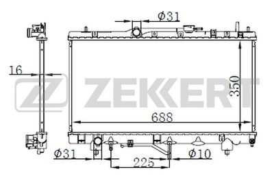 Радиатор охлаждения двигателя Zekkert MK1584