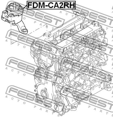 Опора двигателя FEBEST FDMCA2RH