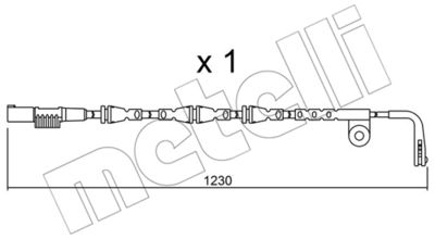 Датчик износа тормозных колодок METELLI SU257