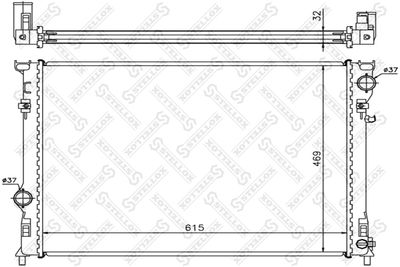 Радиатор системы охлаждения STELLOX 1025627SX