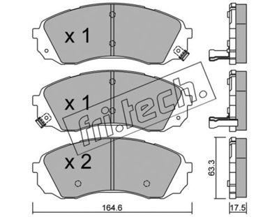 Комплект колодок для дискового тормоза TRUSTING 8010