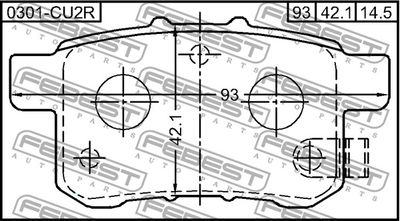 Колодки тормозные дисковые задние CTR GK0341