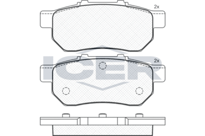 Колодки тормозные дисковые ICER 180960