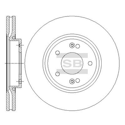 Диск тормозной передний SANGSIN SD1086