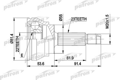 ШРУС наружный комплект PATRON PCV1014