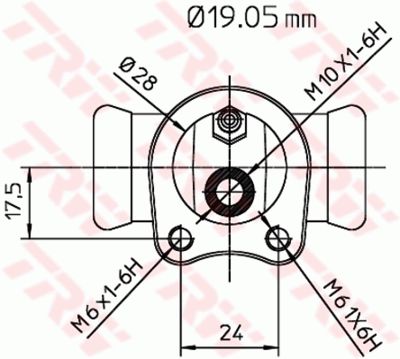 Цилиндр тормозной рабочий TRW BWD119