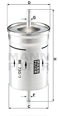 Фильтр топливный MANN-FILTER WK7301