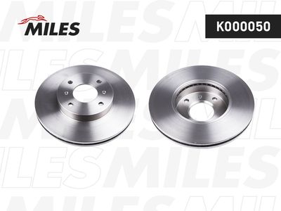 Диск тормозной передний вентилируемый Miles K000050