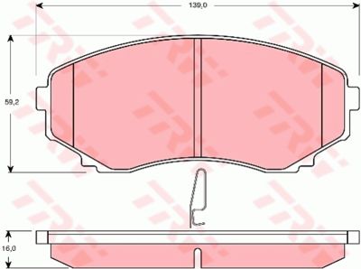Колодки тормозные дисковые TRW GDB3255