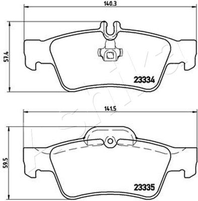 Колодки тормозные задние MERCEDES-BENZ A006420012064