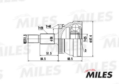 ШРУС наружный Miles GA20411