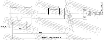 Амортизатор передний правый FEBEST 12110012FR