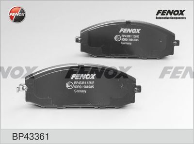 Колодки тормозные передние FENOX BP43361