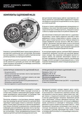 Комплект сцепления Miles GE09128