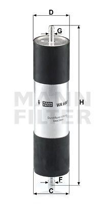 Фильтр топливный MANN-FILTER WK6001