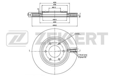 Диск тормозной передний Zekkert BS5831