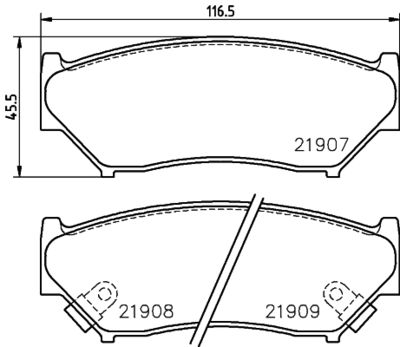 Колодки тормозные дисковые Nisshinbo NP9005