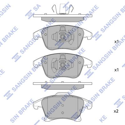 Колодки тормозные дисковые SANGSIN SP4021