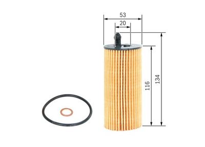 Вставка фильтра масляного BOSCH F026407205