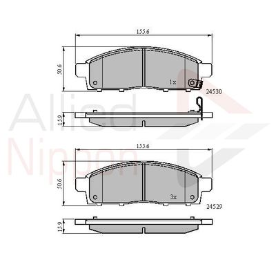 Колодки тормозные передние ALLIED NIPPON ADB31584