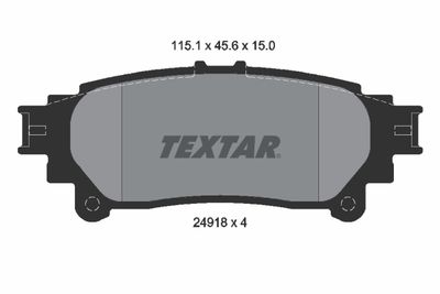 Колодки тормозные задние TEXTAR 2491801