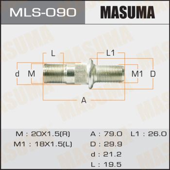 Шпилька колесная Masuma MLS090