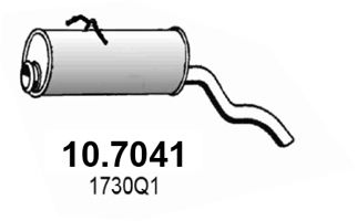 Глушитель задняя часть ASSO 107041