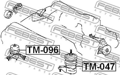 Подушка двигателя правая FEBEST TM096