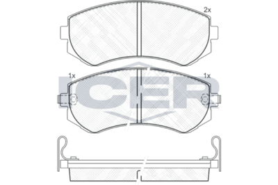 Колодки тормозные дисковые ICER 181300