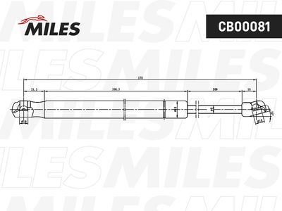 Амортизатор багажника Miles CB00081