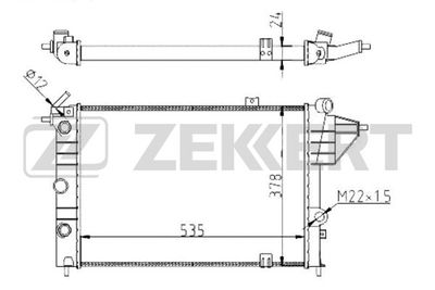 Радиатор охлаждения двигателя Zekkert MK1264