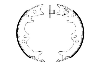 Колодки тормозные барабанные BOSCH 0986487680
