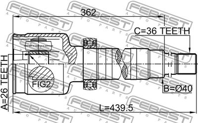 ШРУС внутренний правый FEBEST 2111FYRH