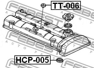 Кольцо уплотнительное свечного колодца FEBEST HCP005