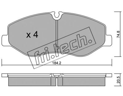 Комплект колодок для дискового тормоза TRUSTING 11390