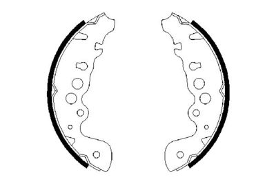 Колодки тормозные барабанные BOSCH 0986487616
