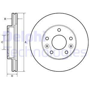 Диск тормозной передний DELPHI BG4455